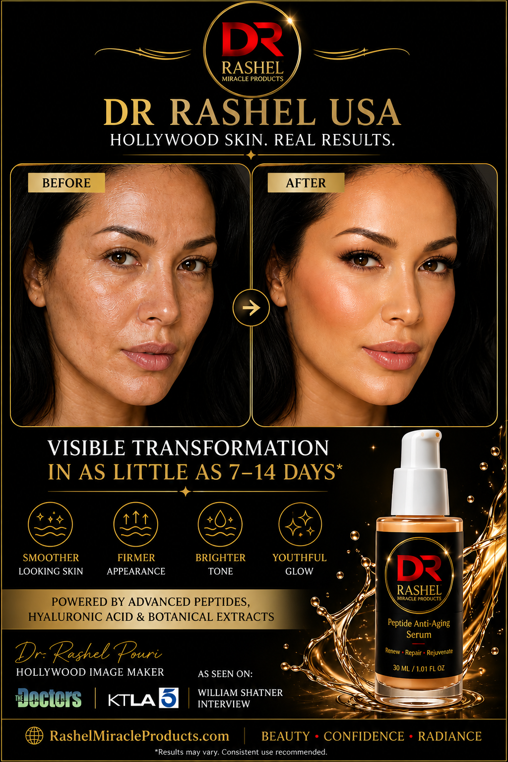 👑 Rashel Miracle Hollywood Anti-Aging Trio