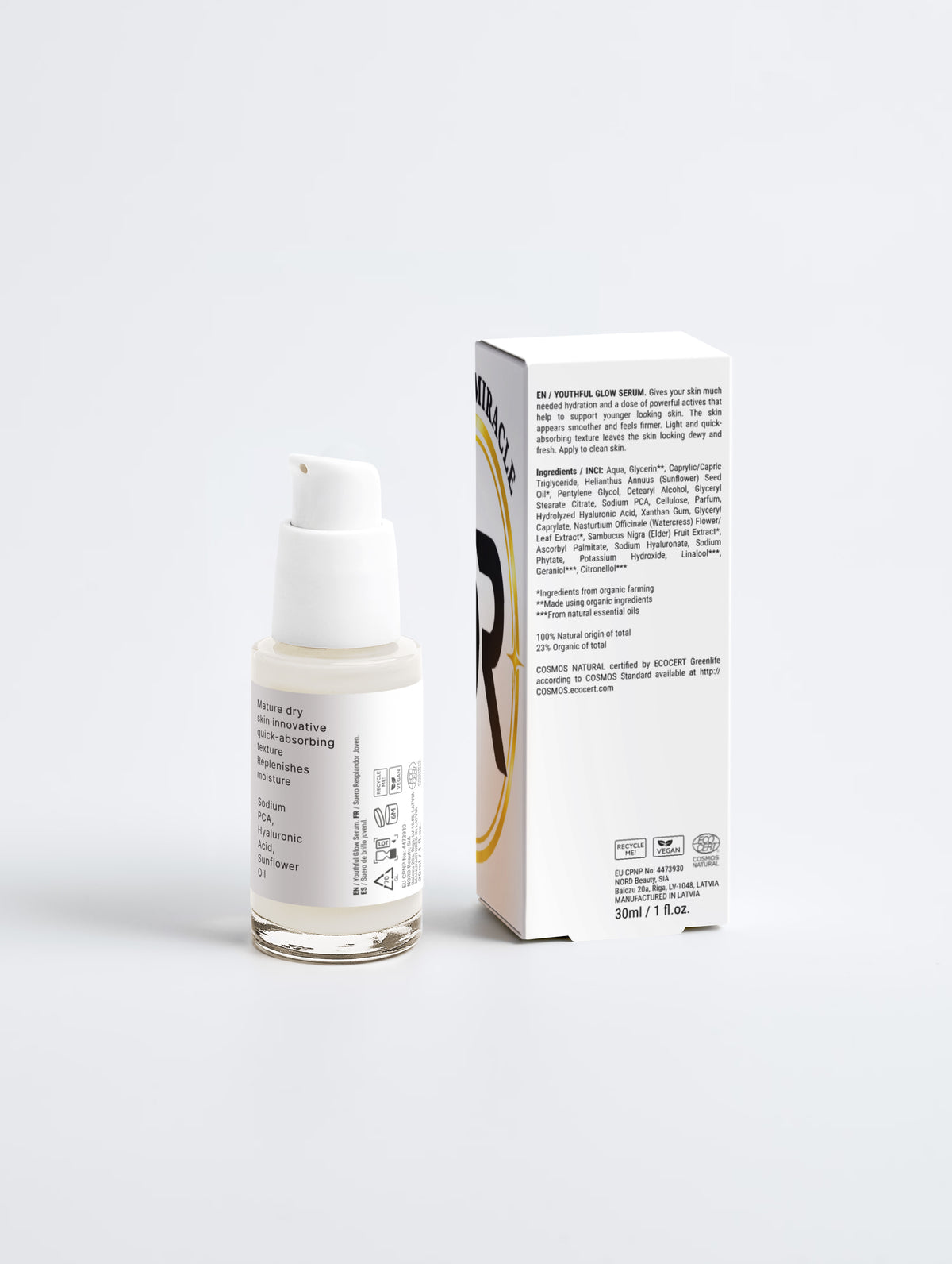 Rashel Miracle Hyaluronic Acid Lifting Serum for face and neck, product photo