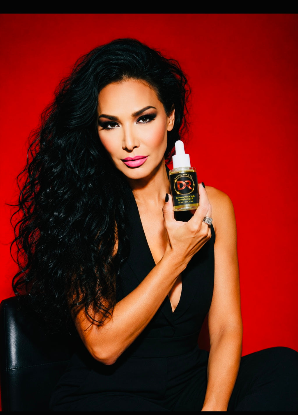 Rashel Miracle Rosemary Hair Growth & Scalp Strengthening Oil bottle with rosemary sprigs and natural ingredients for healthy hair.