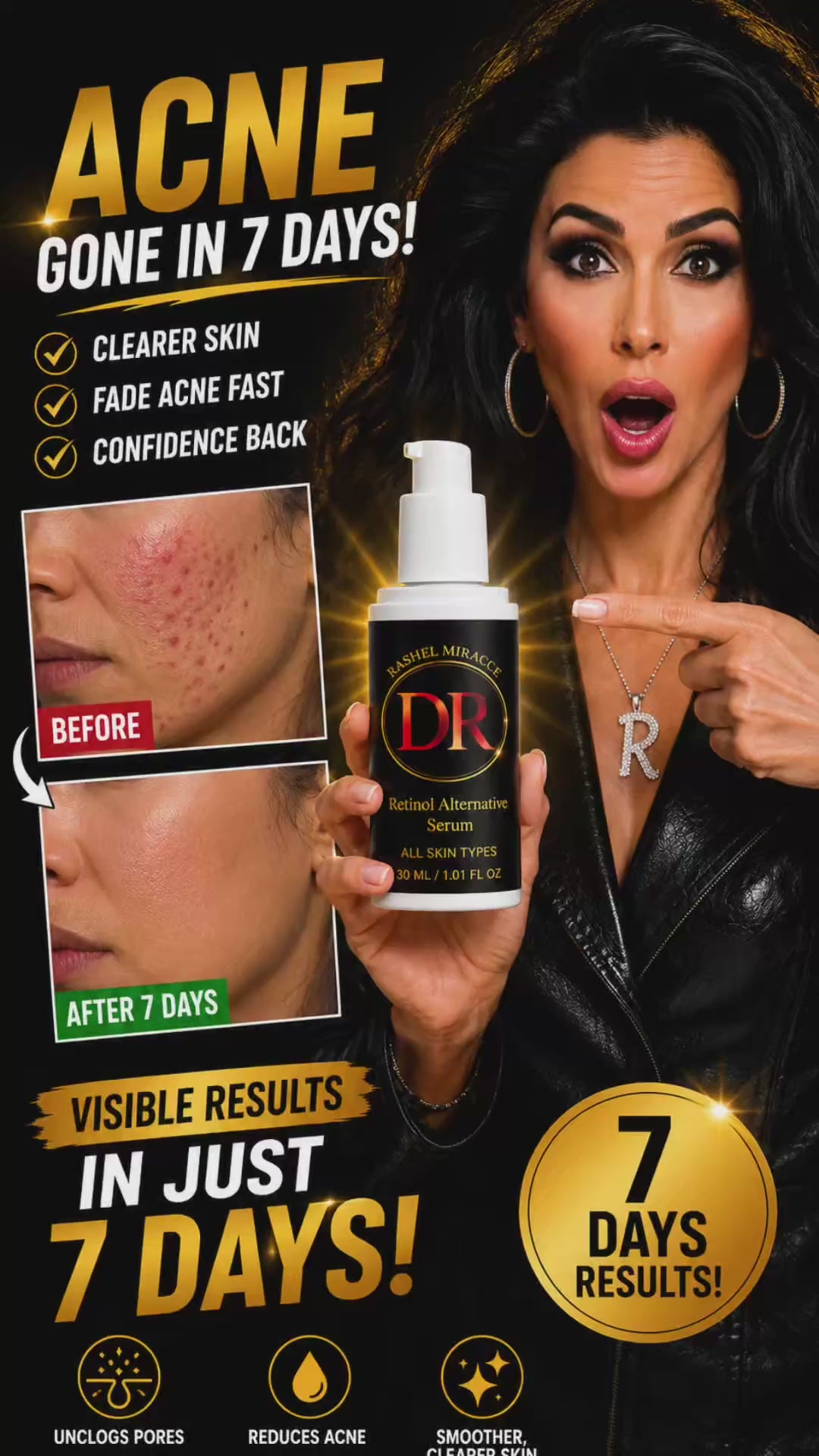 Dr Rashel Miracle Plant-Based Retinol Alternative Serum for Acne-Prone & Problem Skin